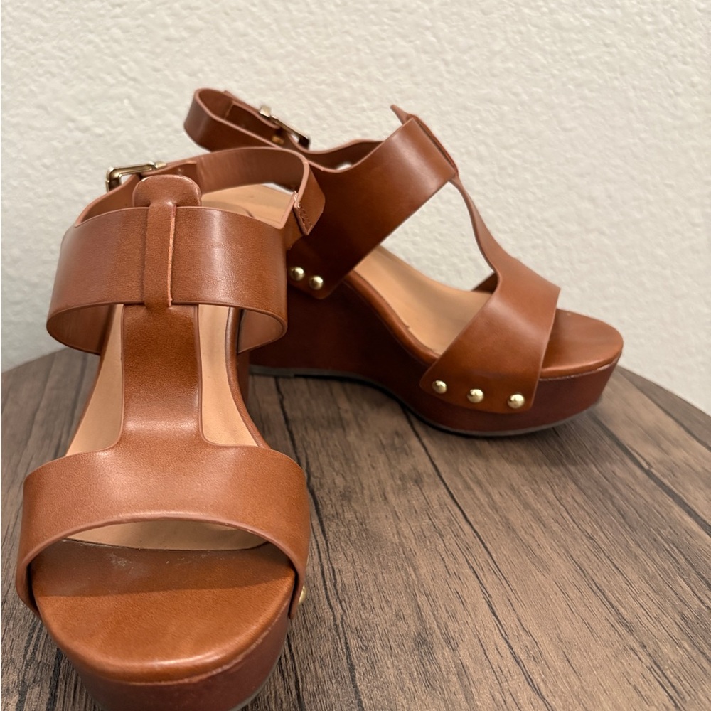 Women’s Brown Leather Platform Sandals